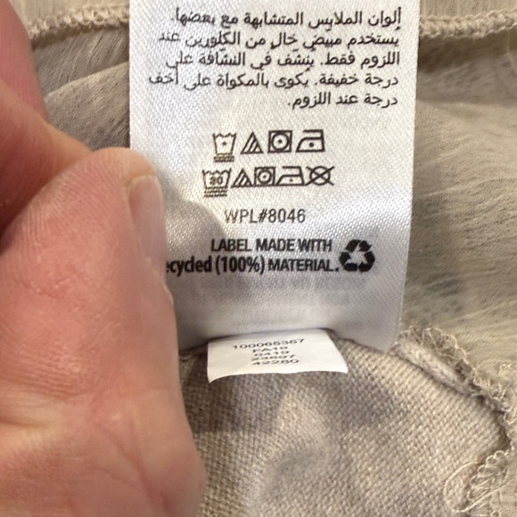 Style & Co. Beige Lace Trim Long Sleeve Top - Picture 8 of 10